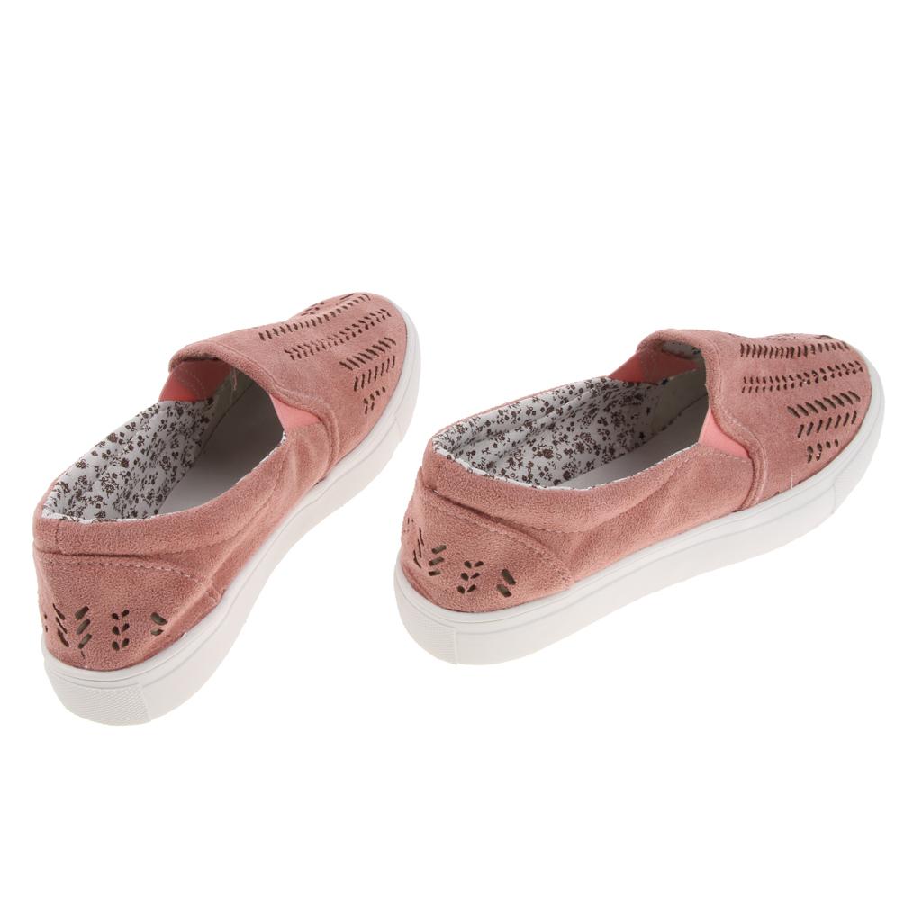 Women Casual Hollow Canvas Loafer Flats SlipOn Walking Shoes Sneaker