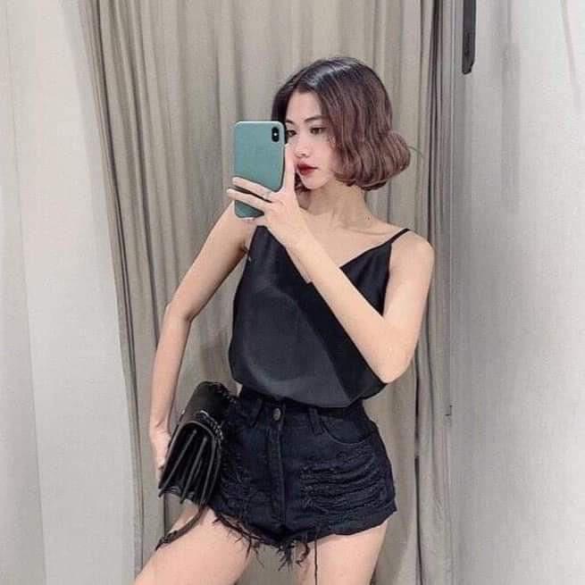 Áo 2 dây lụa Satin