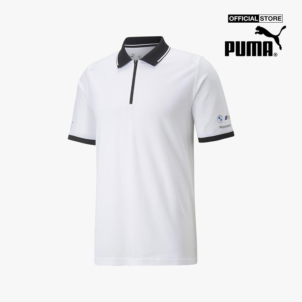 PUMA - Áo polo nam thể thao ngắn tay phối zip BMW M Motorsport 535870