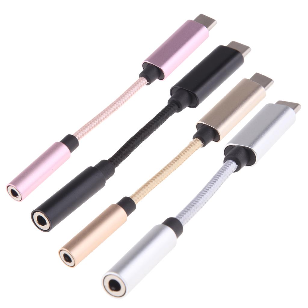 2 in 1 USB Type C Cable Fast Charge to 3.5mm Audio Headphone Adapter Converter Supports Audio and Charging for Motorola MotoZ, Letv