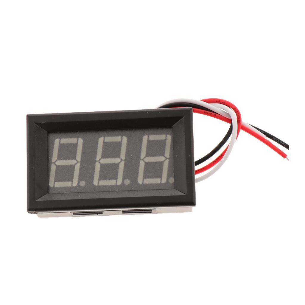 2-4pack DC 0-30V 3 Wire Digital DC Voltmeter 0.56in LED Display Green