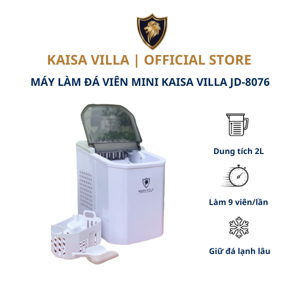 Máy Làm Đá Viên Cao Cấp Kaisa Villa JD-8076- Siêu Nhanh Và Tiên Lợi - Hàng Chính Hãng