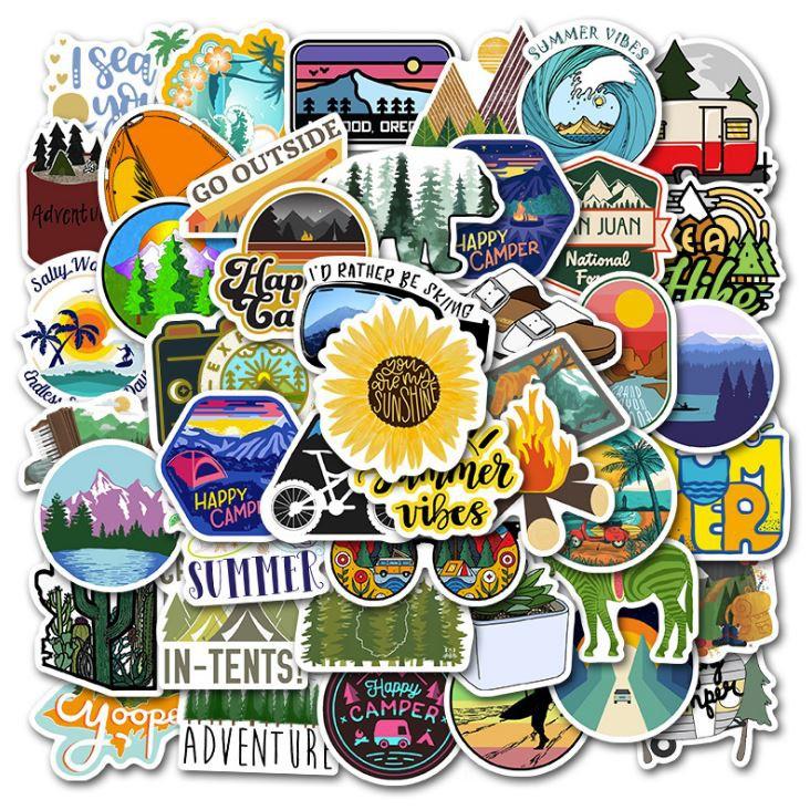 Sticker dán cao cấp MÙA HÈ HOANG DÃ Cực COOL ms#27