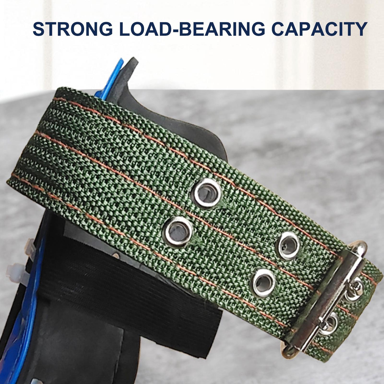 2 Gears Tree Climbing Spikes Set Adjustable Safety Belt Straps Rope Stainless Steel Tree Pole Climbing Shoes Tool