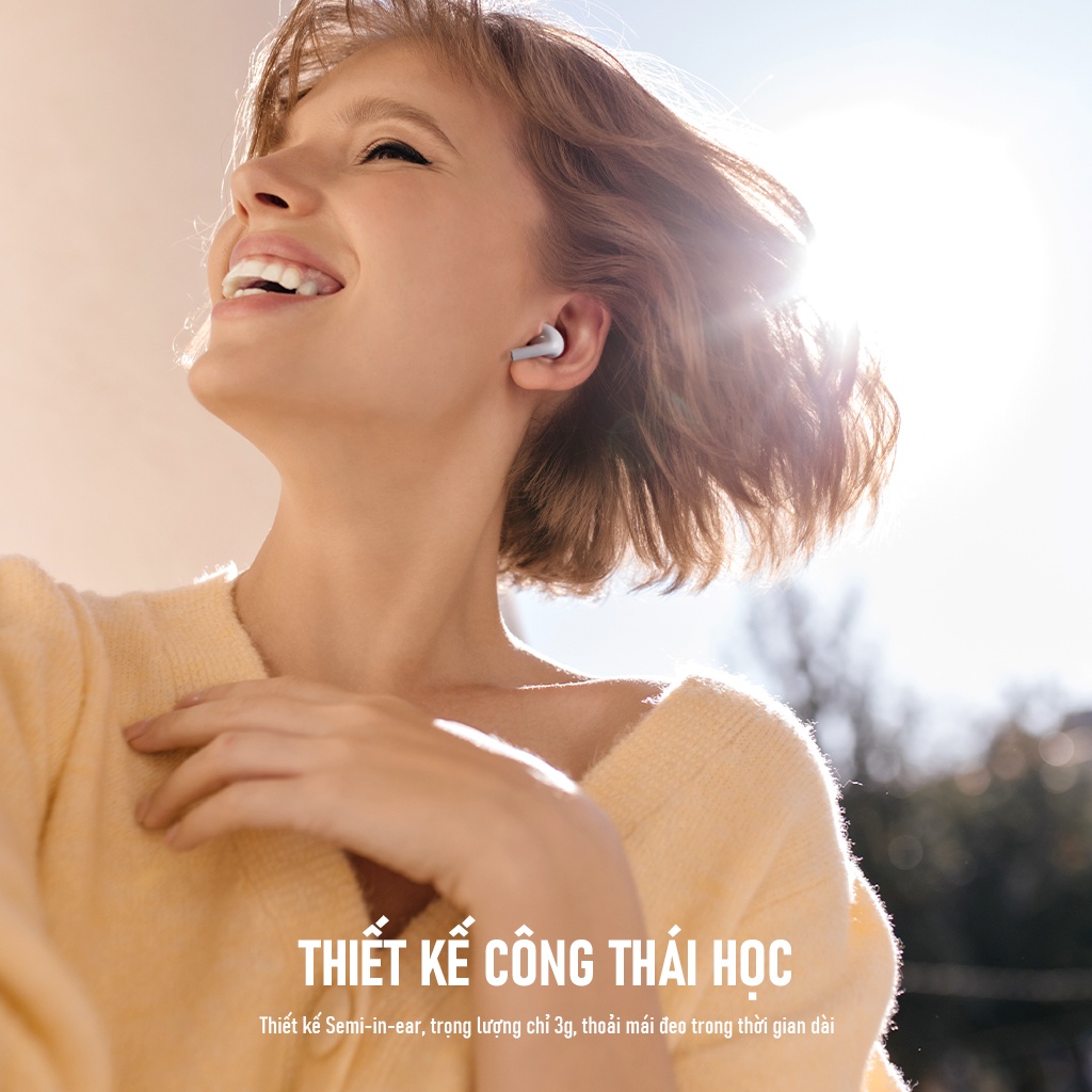 Tai Nghe Bluetooth TWS ROBOT Flybuds T10 - Chơi Nhạc 25H - Chống Nước IPX4 - Thiết Kế Công Thái Học - Hàng Chính Hãng