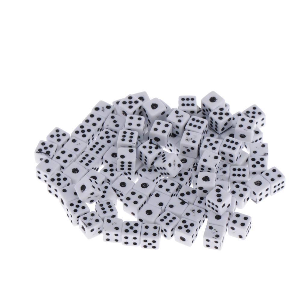 100 Viên 5 Mm 6 Mặt D6 Xúc Xắc Dành Cho D & D Vai Trò Chơi Trò Chơi