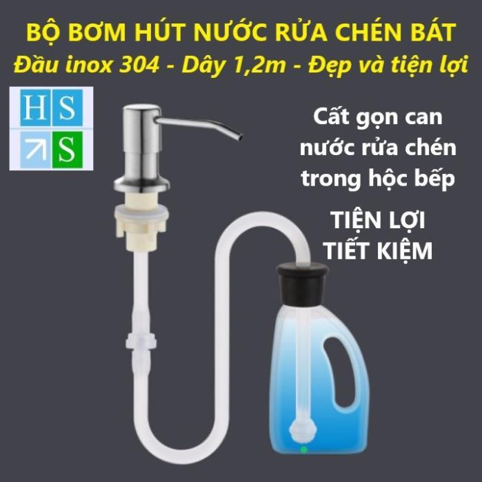 Bộ vòi xịt nước rửa chén gắn bồn rửa tự bơm hút dầu rửa bát với ống dẫn silicon dài 1,2m giúp kệ bếp đẹp và gọn gàng