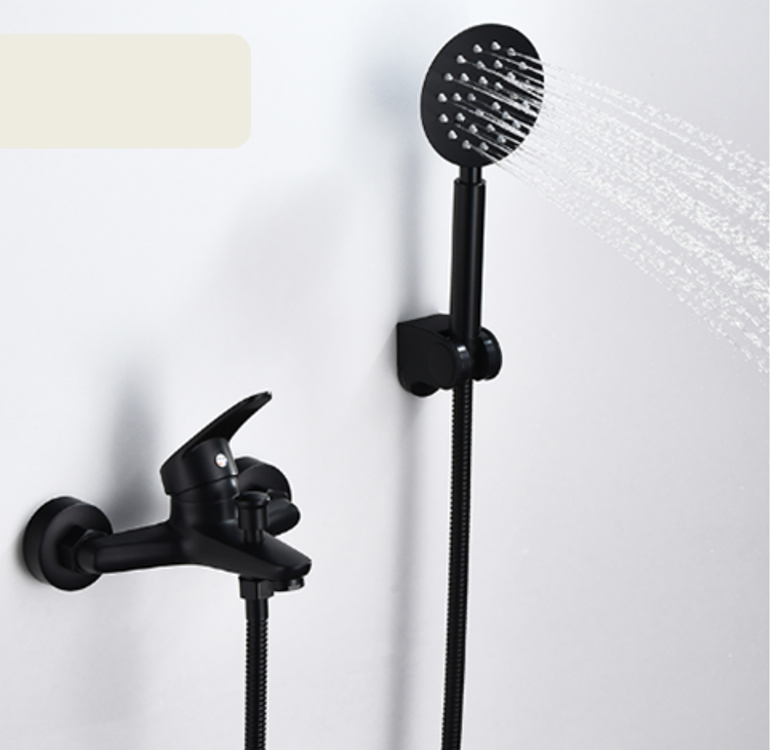 Bộ vòi sen tắm nóng lạnh Faucet màu đen MS1