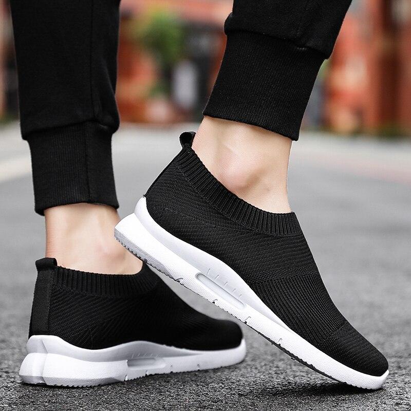Giày chạy bộ giày phụ nữ Giày đi bộ Giày thể thao Phụ nữ thoáng khí trượt trên chiếc giày Loafer Giày nữ thông thường giày unisex giày Color: Black Shoe Size: 40