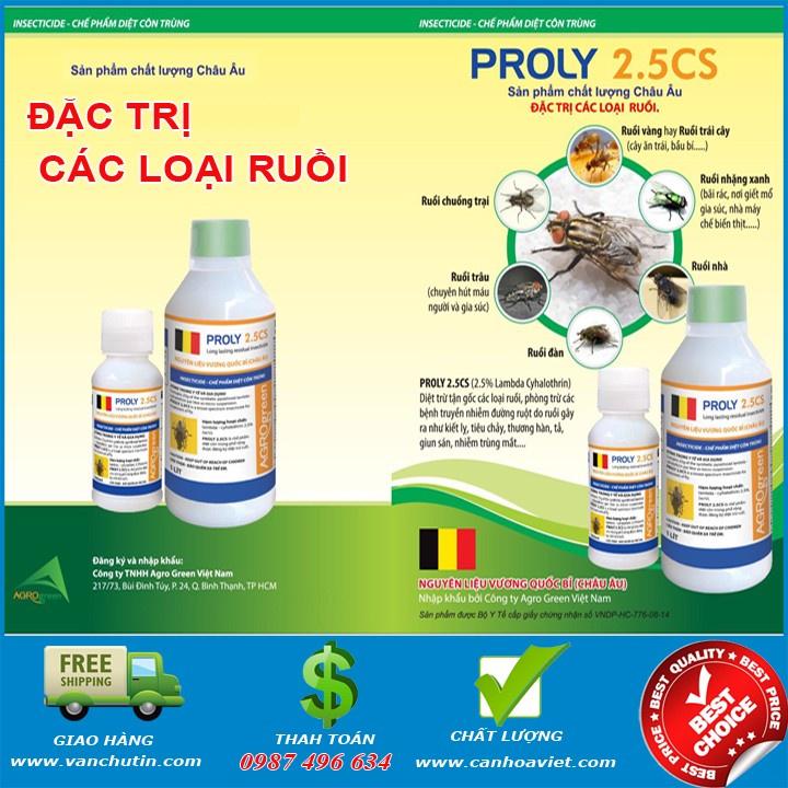 2 lọ thuốc diệt ruồi Proly 2.5cs 100ml