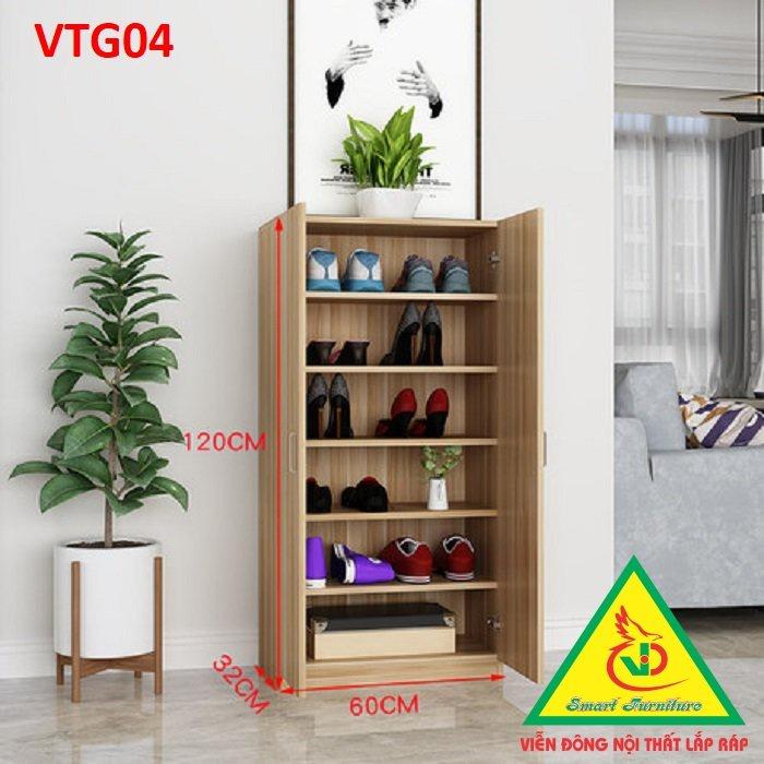 Tủ Giày Hiện Đại Nhiều Ngăn Để Giày, Tiết Kiệm Diện Tích VTG04B - Nội thất lắp ráp Viendong Adv