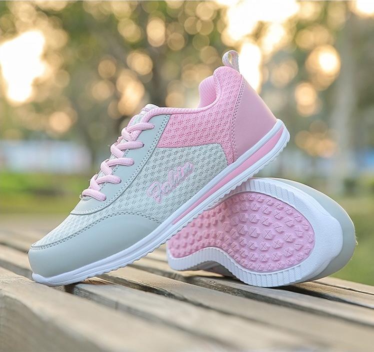 Giày Sneaker Thể Thao Nữ YAMET YM9968HX Xám Phối Hồng