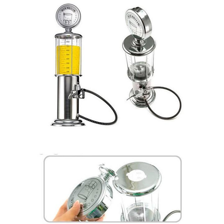 Bình rót rượu cây xăng 1 vòi 1 lít - Bình Rót Rượu Trong Suốt Mở Bia Máy