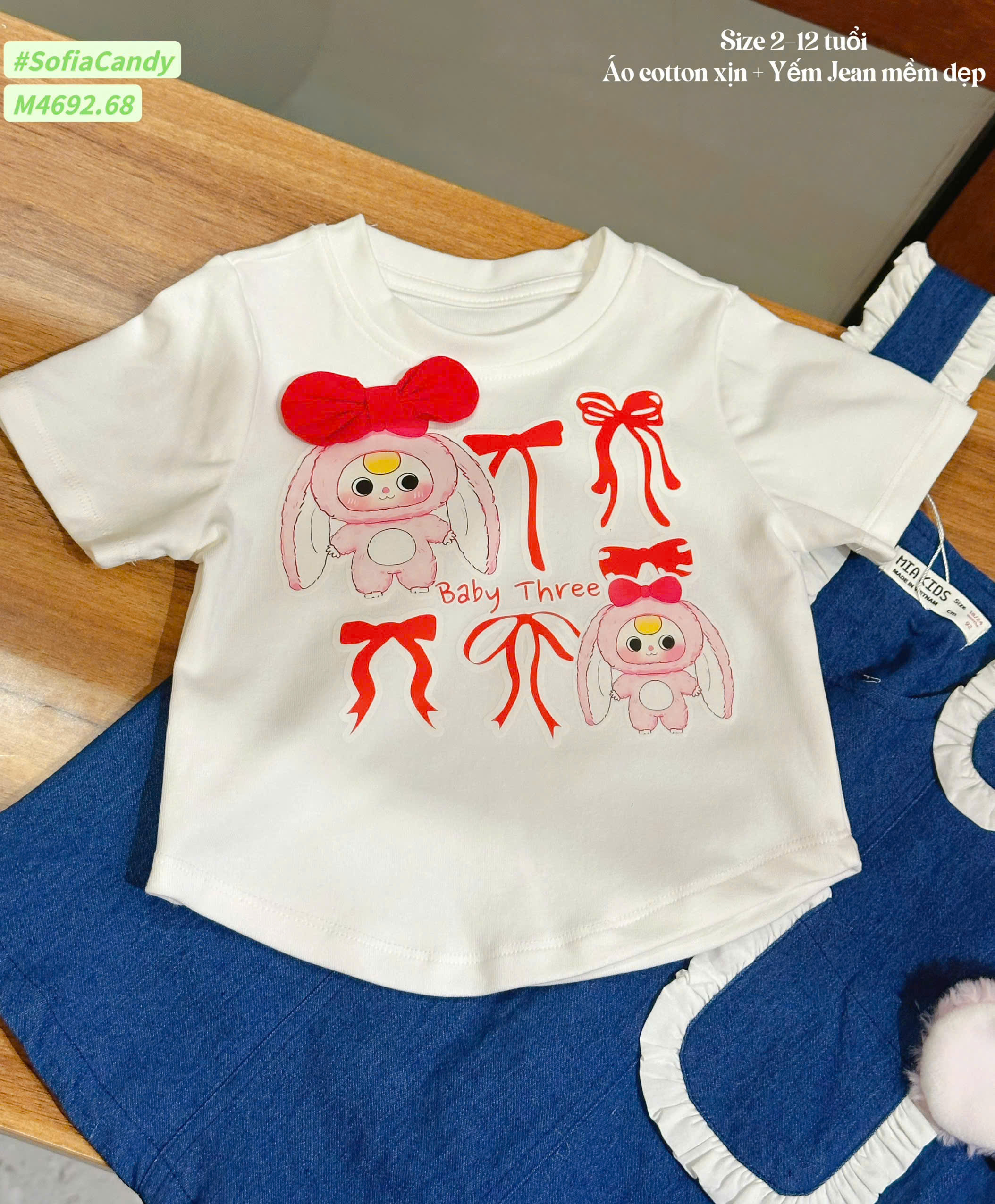 Đầm váy yếm baby three cho bé gái tone màu Hàn Quốc size 12-45kg hàng thiết kế cao cấp