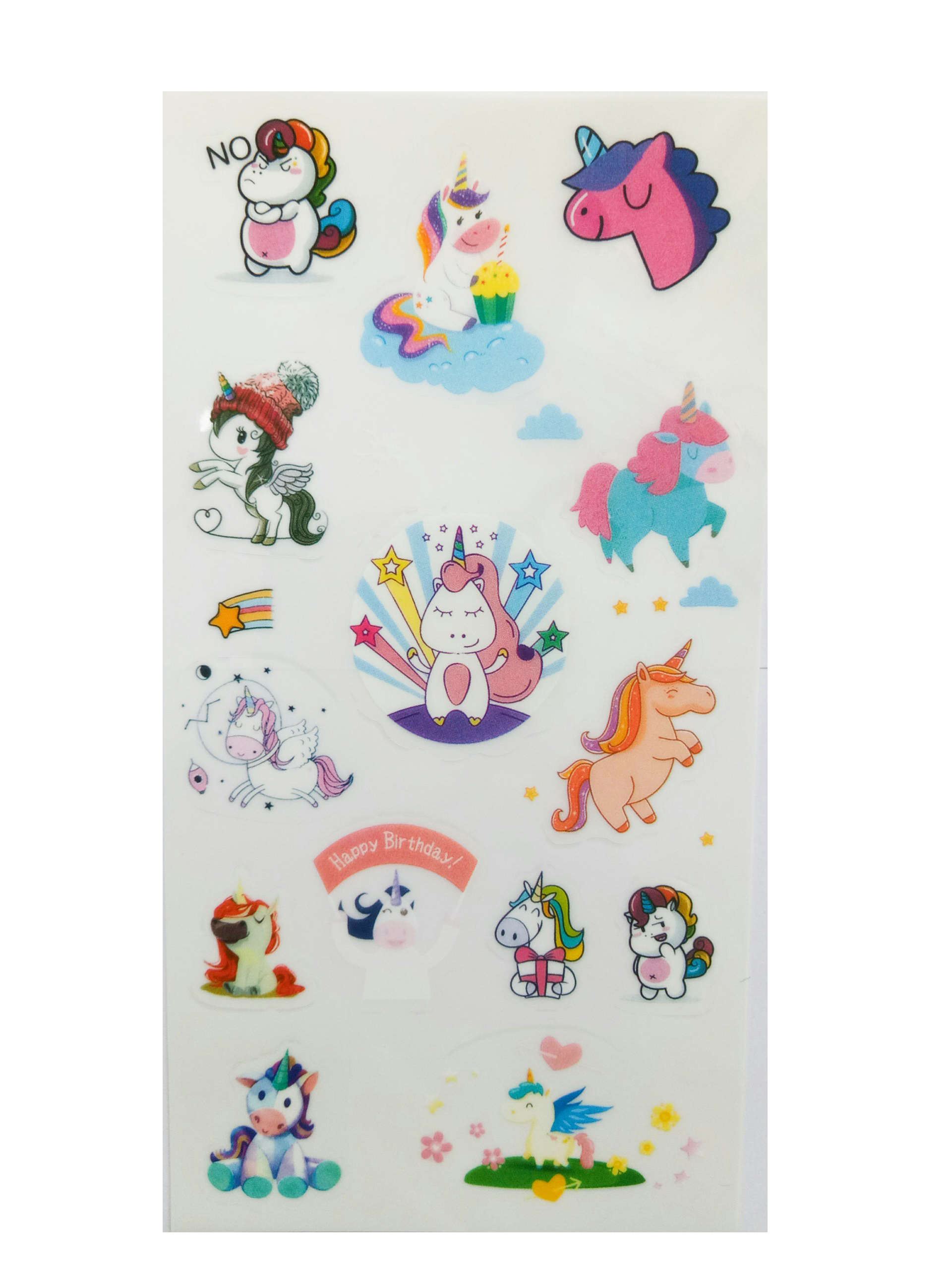 Bộ 6 tấm sticker trang trí Unicorn J08