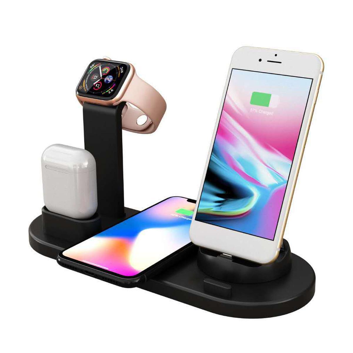 3 In1 USB/ Qi Wireless Charger Dock Holder Mount for Apple Watch Air Phone  | Tiki