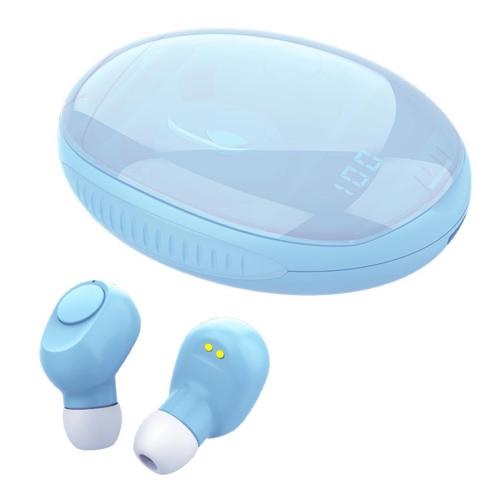 True Wireless Bluetooth Earphones Earbuds Headphones w/Charging Case Blue