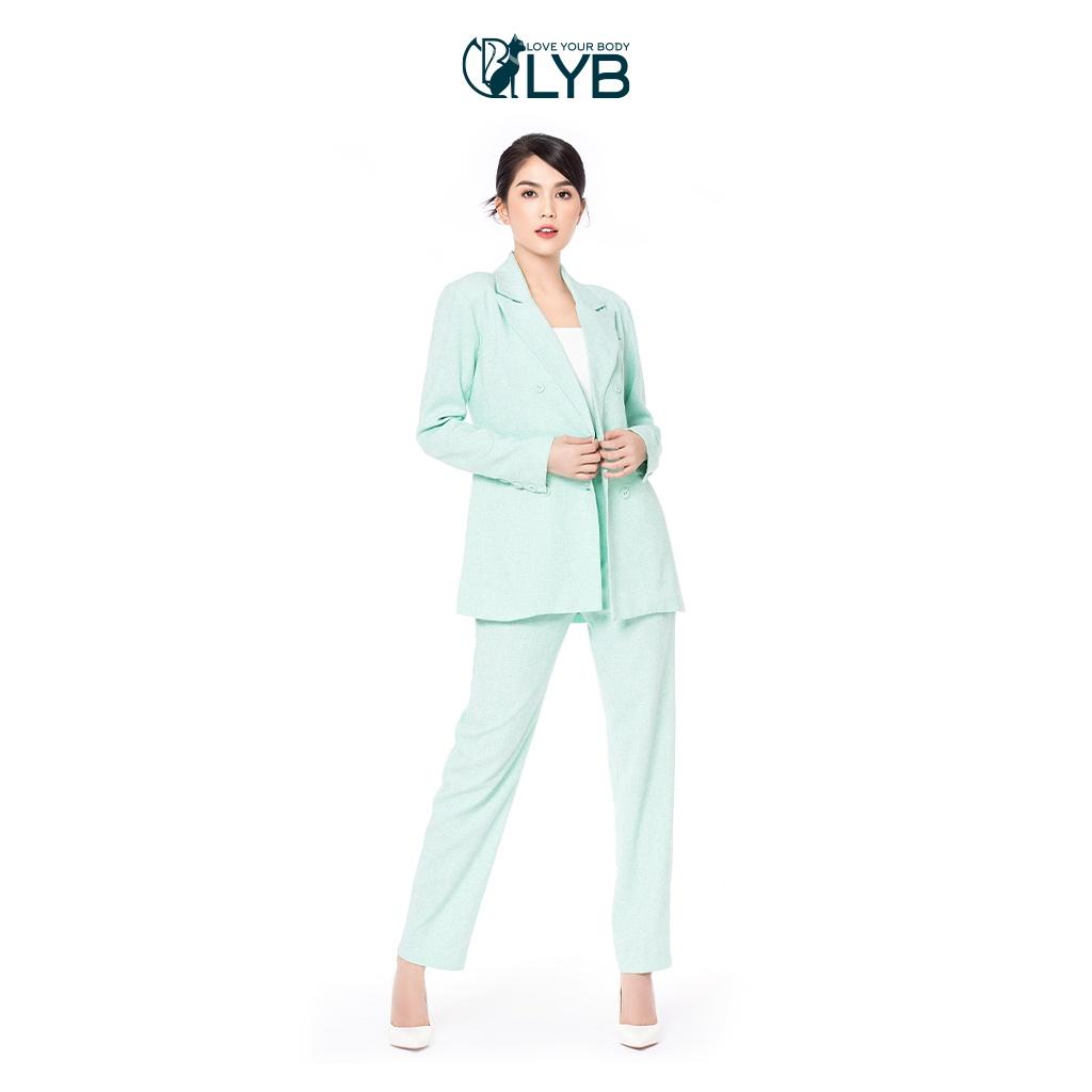 Bộ vest áo blazer quần dài thanh lịch trẻ trung xanh ngọc LYB - FW22-O00001