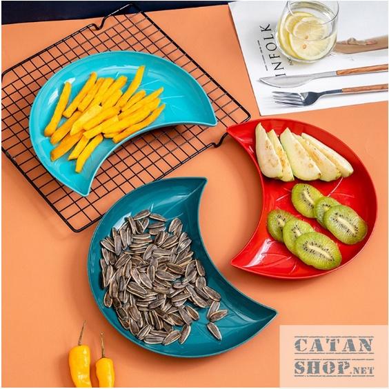 Bộ 5 dĩa bán Nguyệt xếp cánh hoa làm decor , đĩa bầy biện lễ Tết bánh kẹo hoa quả GD540-DiaBN