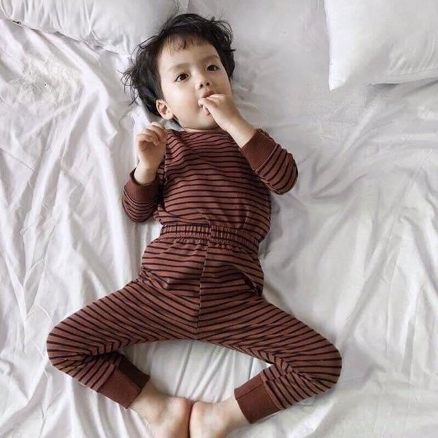 BỘ NỈ KẺ NGANG CHO BÉ YÊU MS37