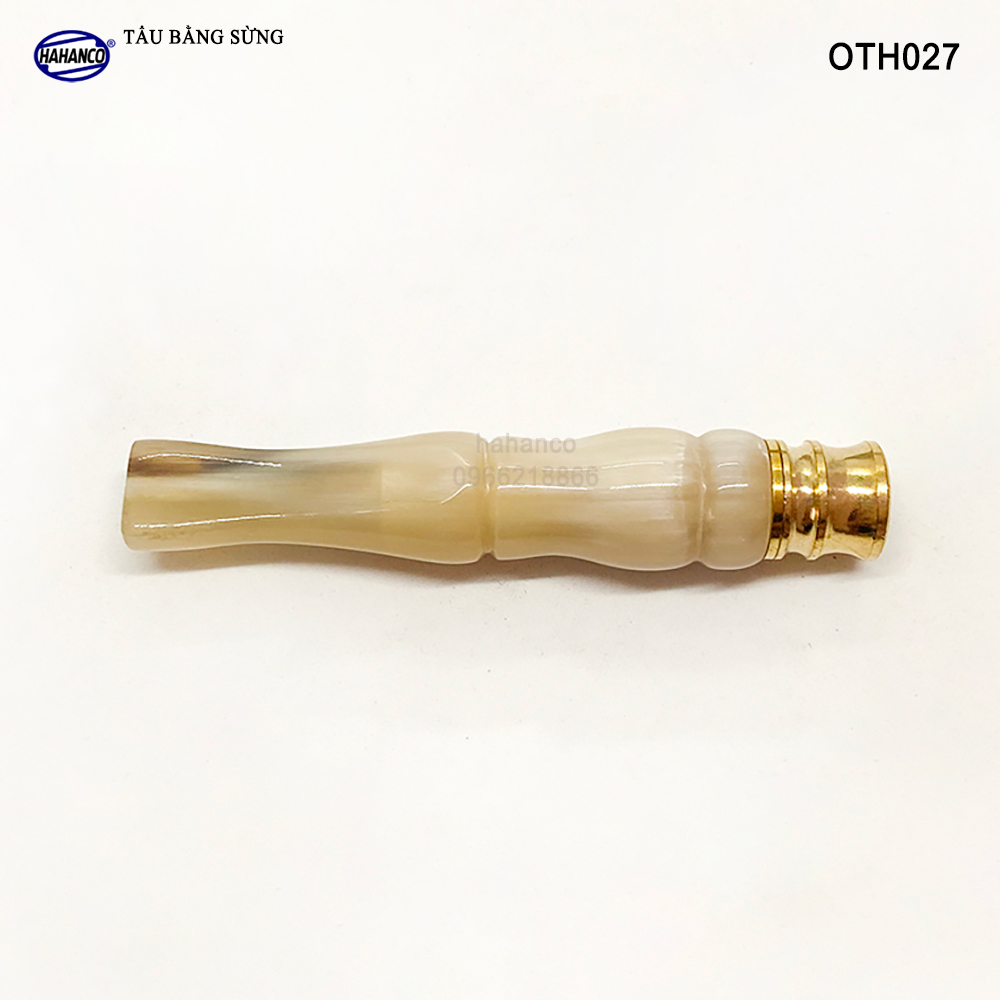 Tẩu bằng sừng sành điệu (OTH027) Thanh lọc, có lõi điều chỉnh hơi - HAHANCO