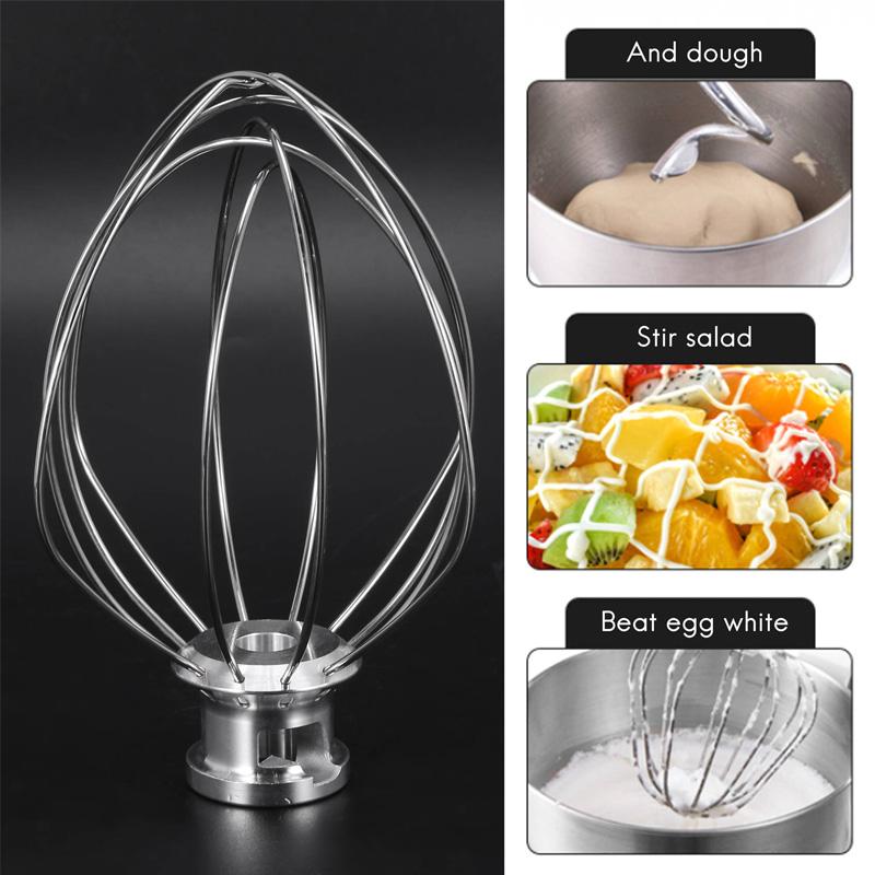 Đồng Hồ Nam Dây Thép Không Gỉ Bóng Dây Roi Phối Đính Kèm Cho Kitchenaid K45Ww 9704329 Bột Bánh Bóng Đánh Kem Trứng Dụng Cụ Nhà Bếp