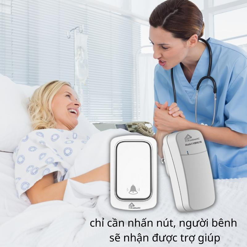 Chuông Cửa Không Dây Không Pin Chống Nước Nút Bấm Nhỏ