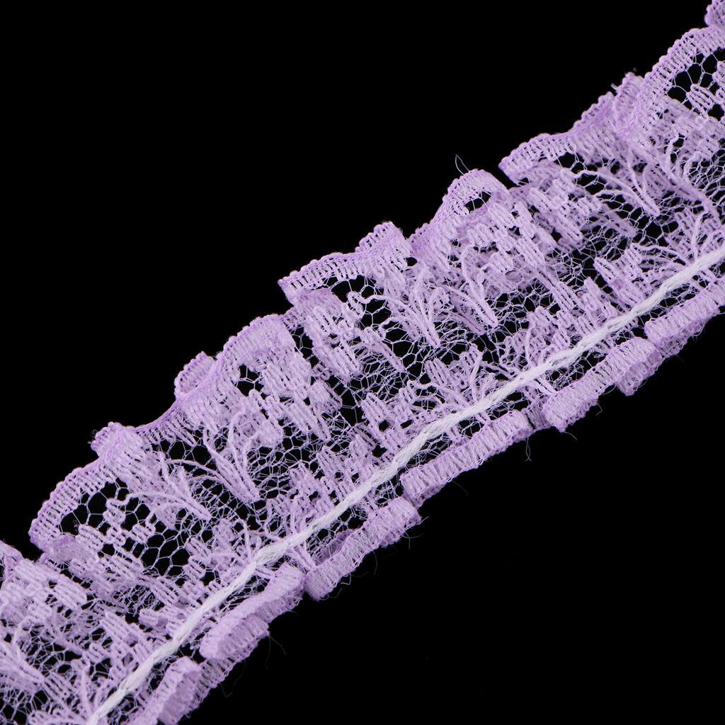 3-5pack 5 Yards Various Colors Ribbon Floral Elastic Lace Trim Handcraft