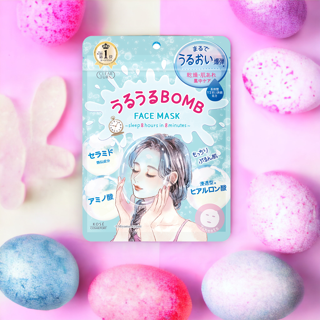 Mặt Nạ Cấp Ẩm Chuyên Sâu Và Dưỡng Mịn Da Kose Clear Turn Gomenne Bare Face Mask (7 Tấm)
