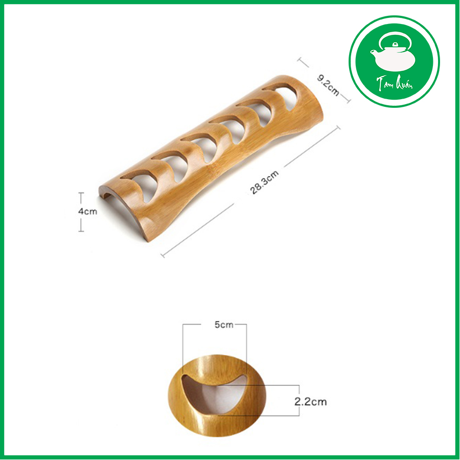 Gác chén trà gỗ tre tự nhiên