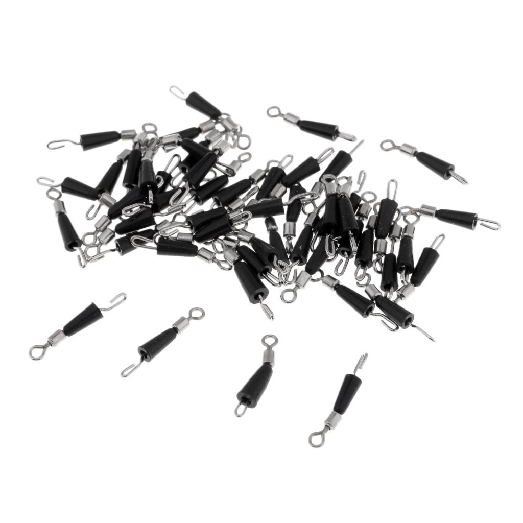 100x Metal M + 100x L Fishing Swivels Sub-line Hook Fast Link Clip Snap