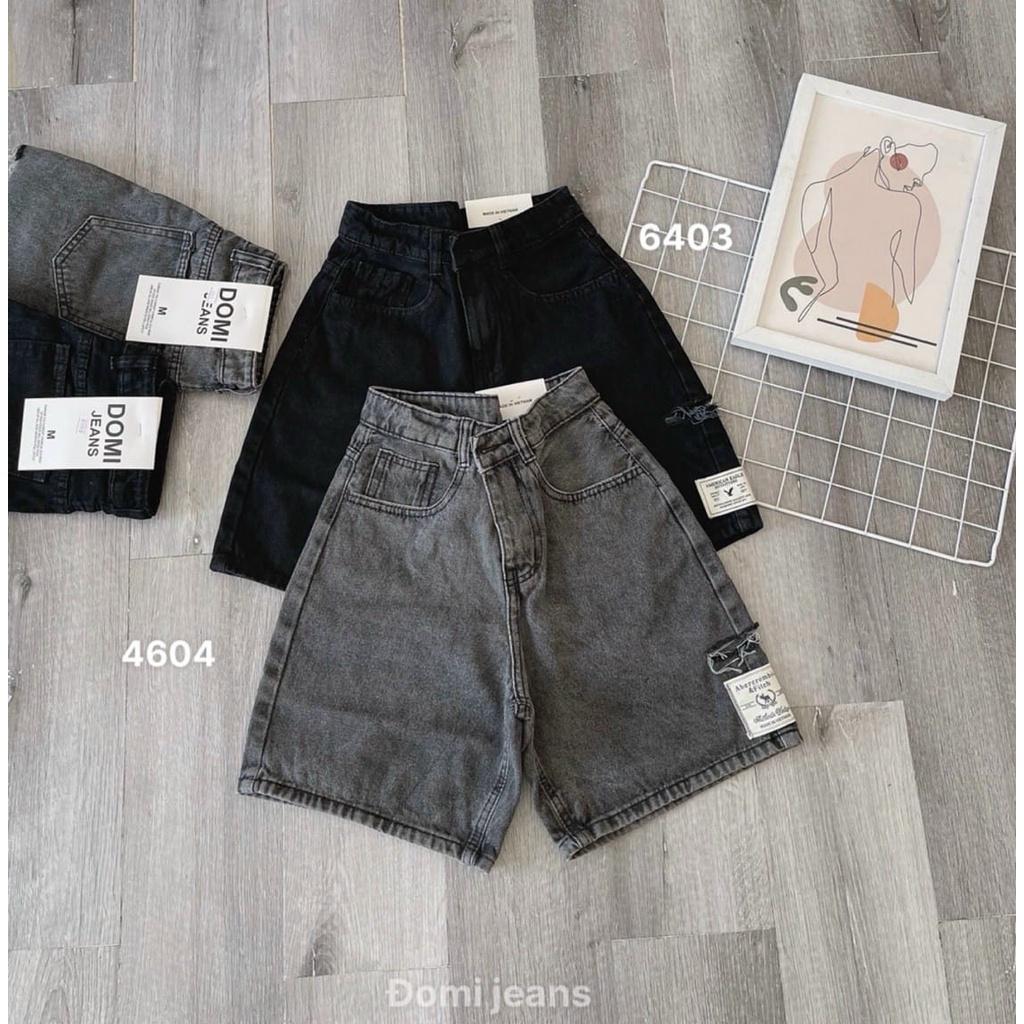 Quần Short Jean Nữ ngố ống rộng lưng cao ulzzang