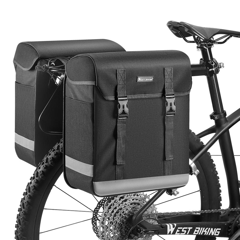 WEST BIKING Bike Rear Seats Bag Bicycle Riding Storage Bag Large Capacity Bicycle Rack Seats Trunk Bags Travel Luggage Cycling Bag