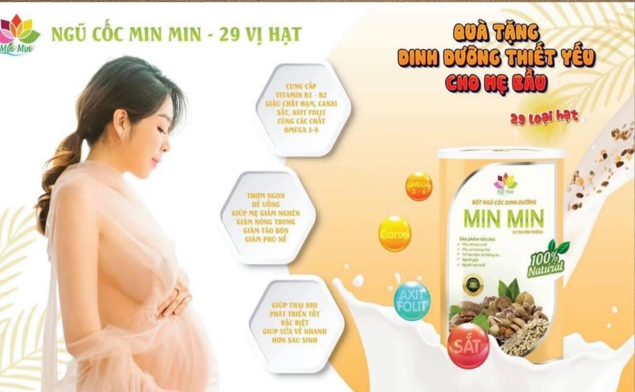 Ngũ cốc lợi sữa Min Min 29 HẠT - Ngũ Cốc mẹ bầu 1hộp 500g