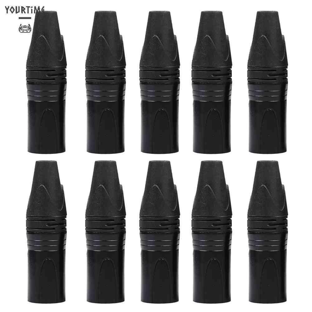 Set 10 Đầu Nối Dây Cáp Âm Thanh Microphone XLR 3Pin