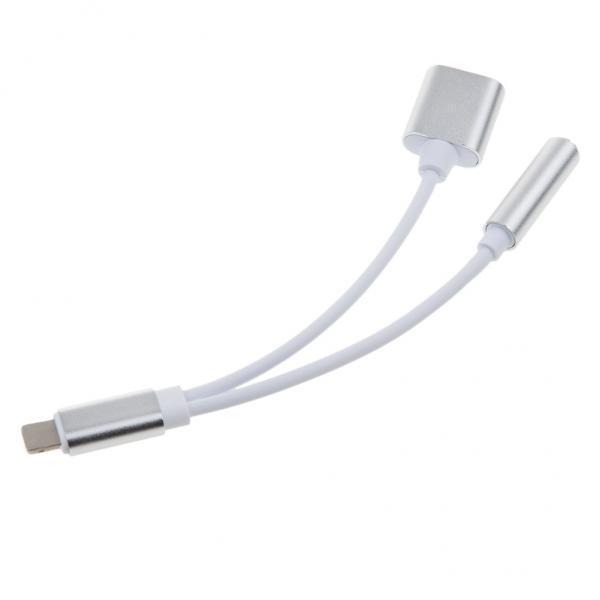2x3.5mm Headphone Audio Adapter Charger Cable For  7 8 Plus X