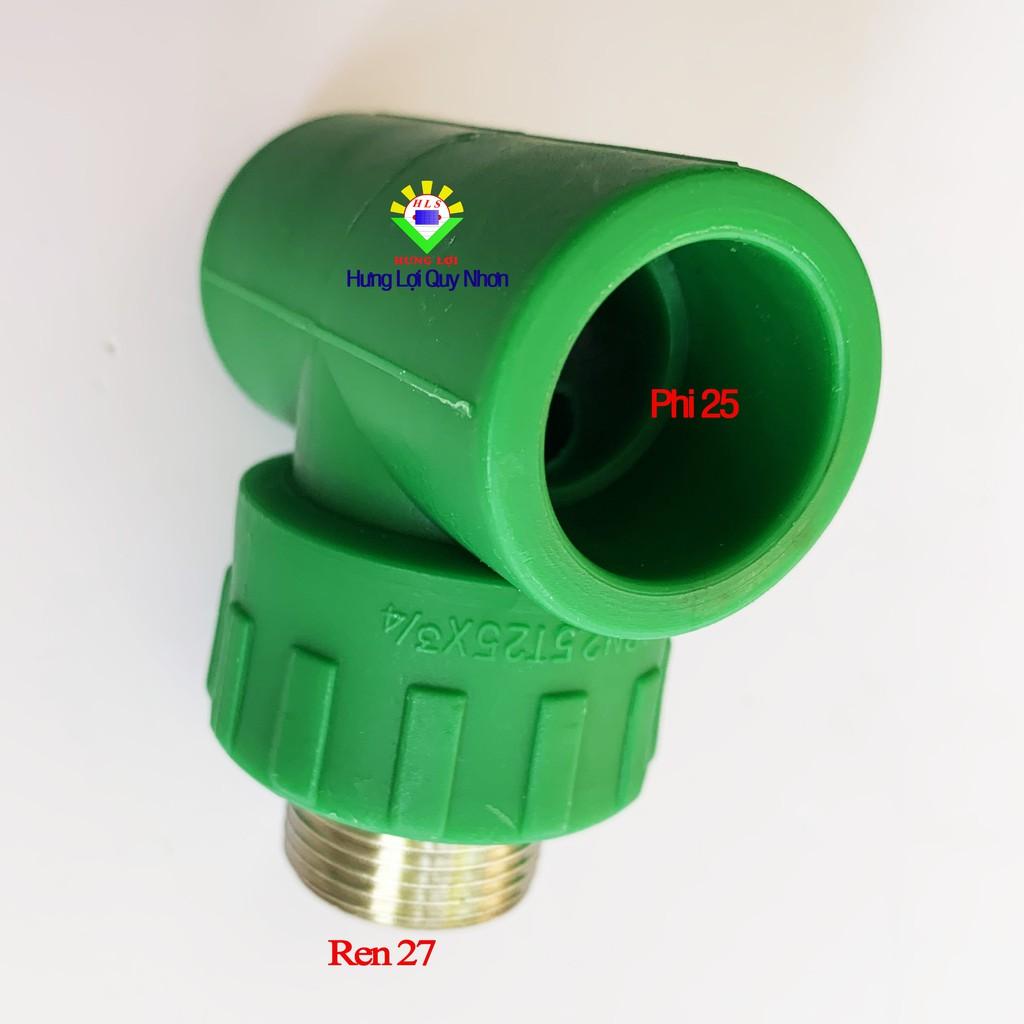 Tê ren ngoài ống nước nóng PPR phi 25-32 - phụ kiện ống nước nóng, lạnh