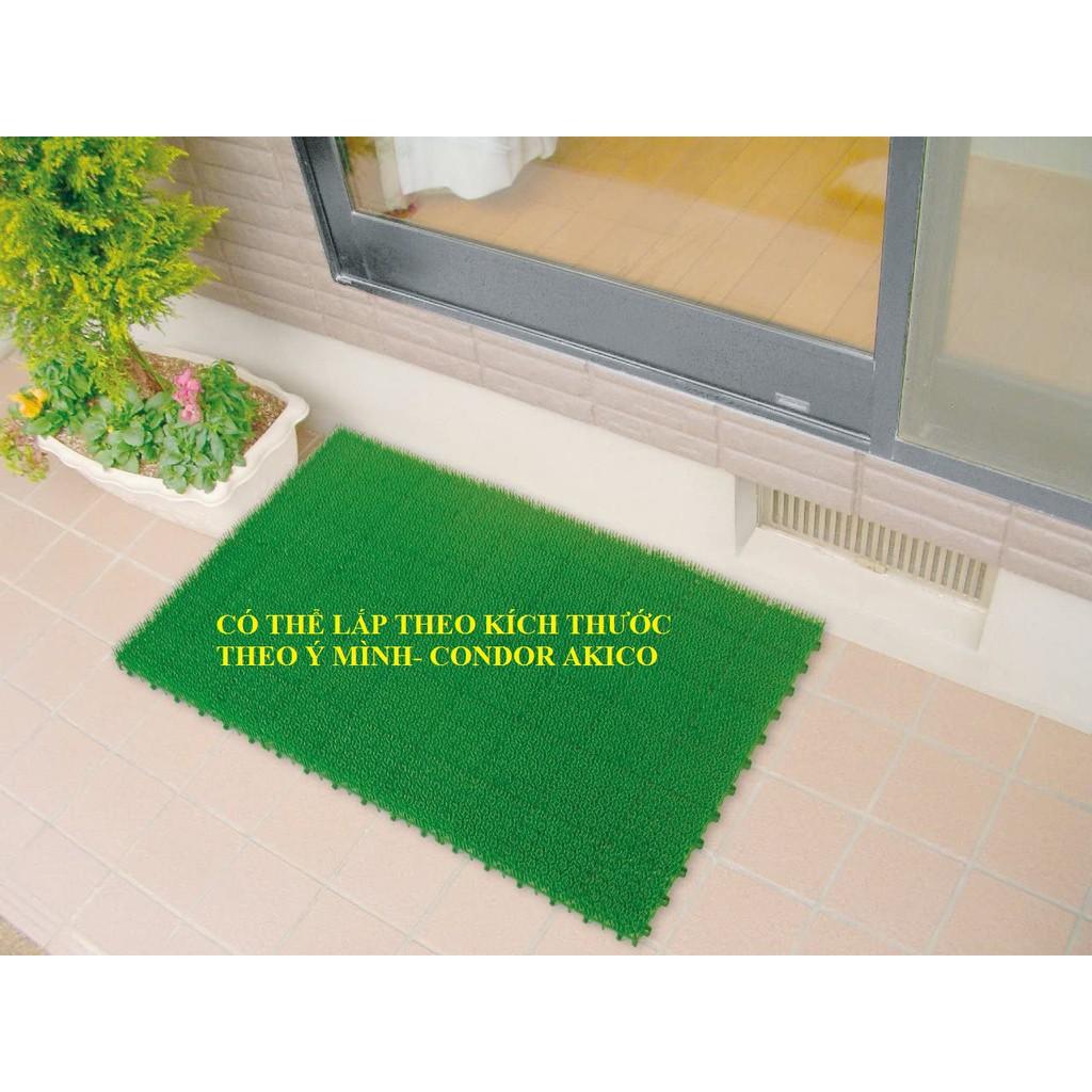 20 MIẾNG Thảm cỏ nhân tạo 30cmx30cm Made in Japan- Green lắp ghép dễ dàng hồ bơi, sân thượng... CONDOR JP