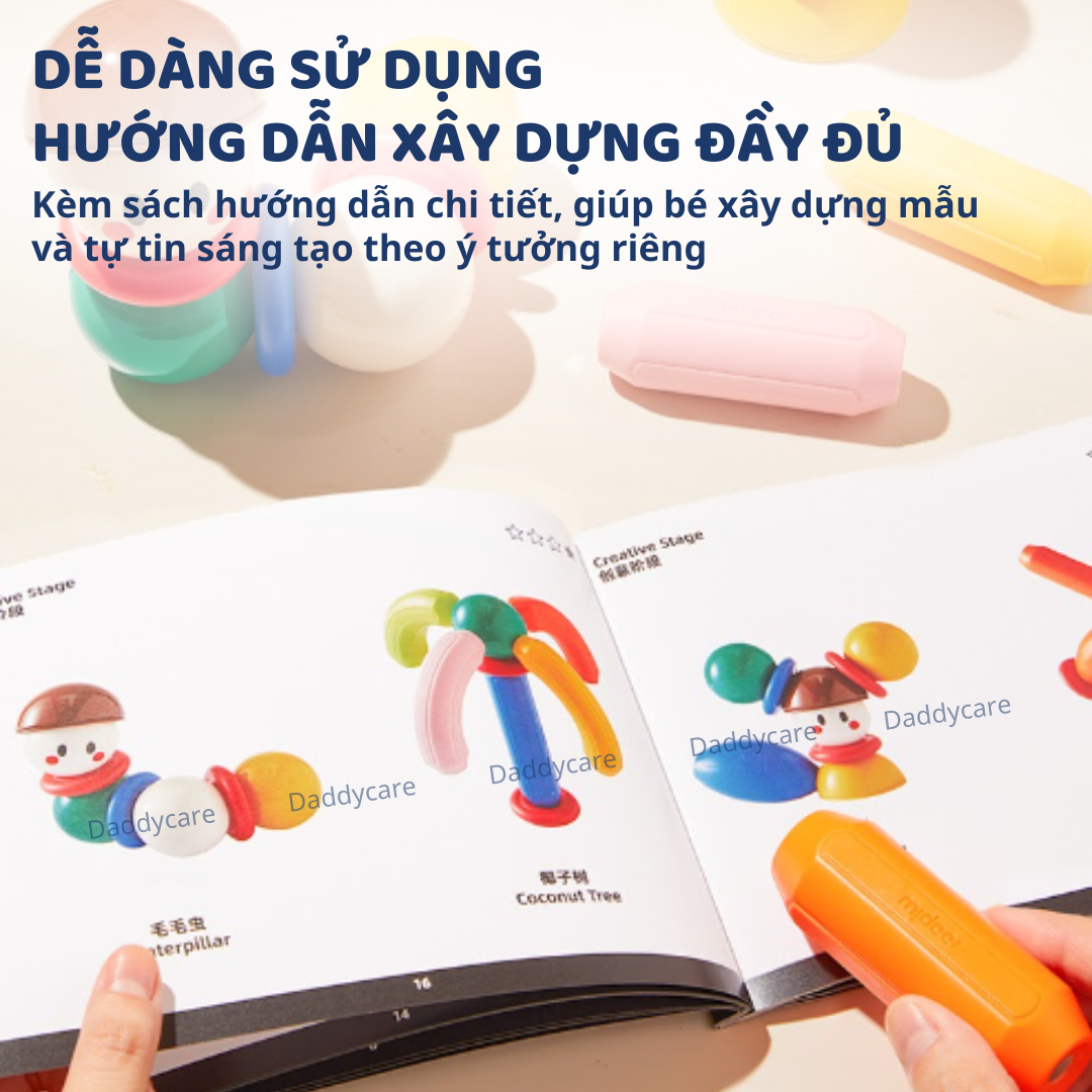 Đồ chơi lắp ráp nam châm Mideer Mideer Growth PLUS Magnetic Building Sticks