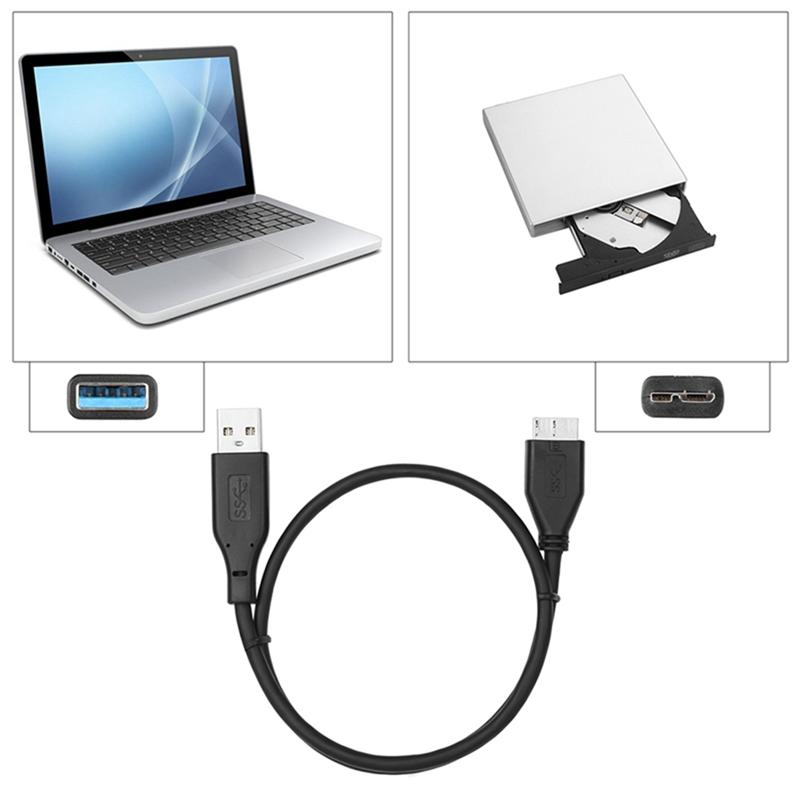 Tốc độ cao USB 3.0 Cáp Loại A nam sang USB 3.0 Micro B chuyển đổi cáp bộ chuyển đổi cho ổ cứng bên ngoài