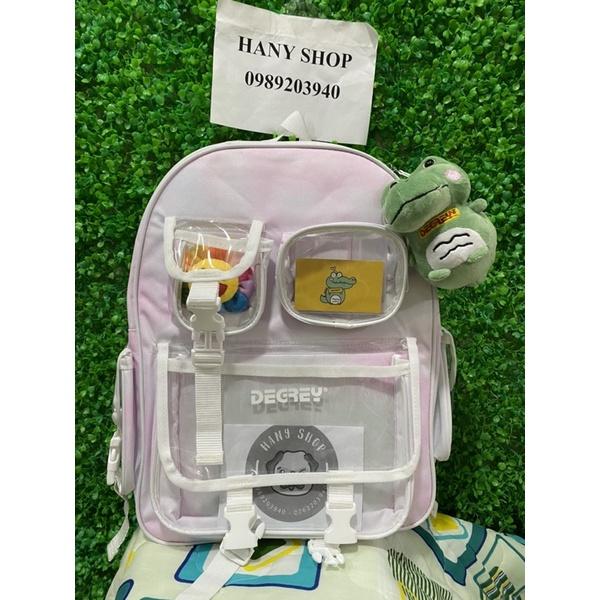 Balo Degrey hồng loang full tag hãng và giấy thơm hoa kiki kaikai || Hany shop