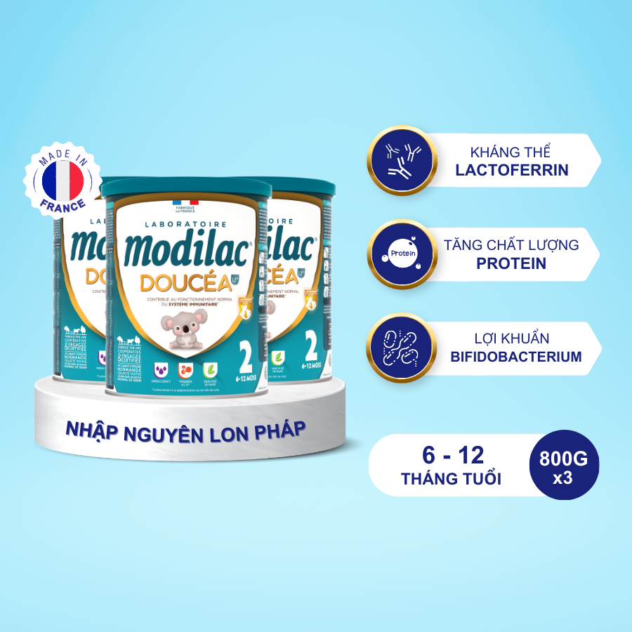 Combo 3 Sữa bột Modilac Doucéa 2 800g