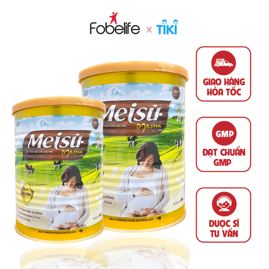 Sữa Bột Cho Mẹ Bầu Hỗ Trợ Phát Triển Xương Chắc Khoẻ Bổ Sung Vitamin Sắt Kẽm Meisu Mama