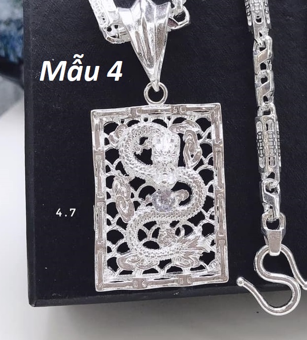 Mặt dây chuyền bạc cao cấp hình rồng MS69