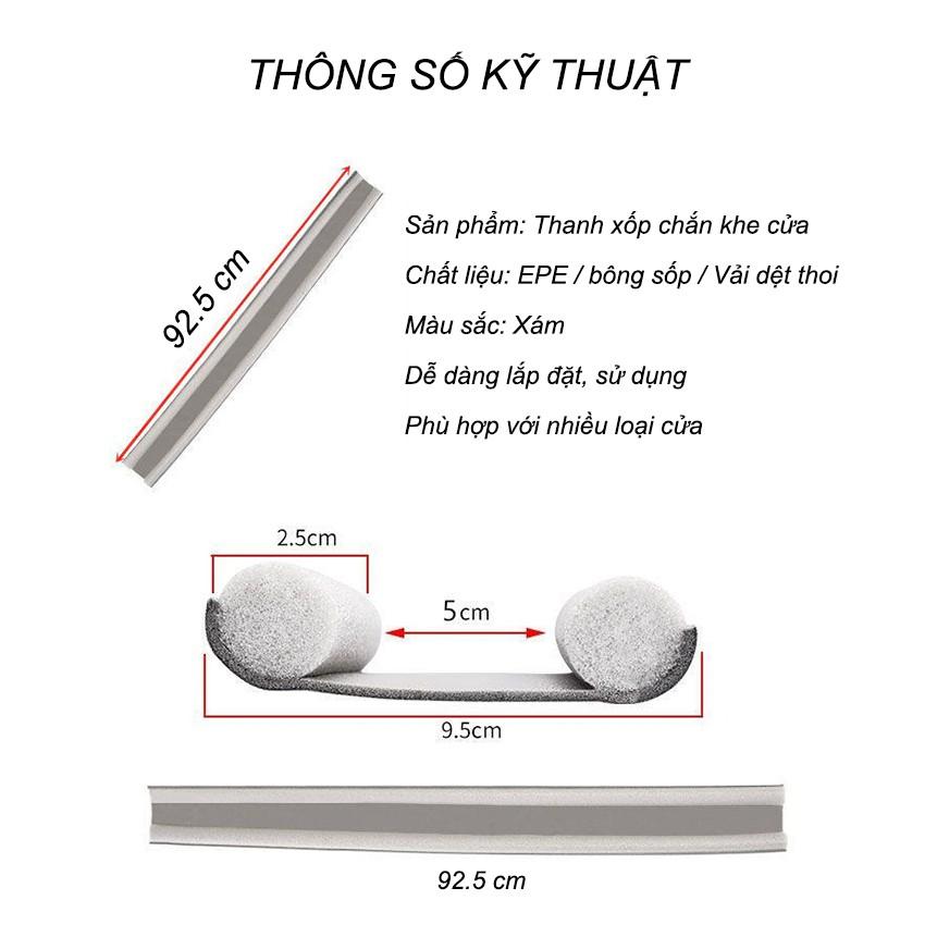 Ron, Đệm Cửa, Chặn Khe Cửa Chống Côn Trùng Dài 93cm, Chặn Tiếng Ồn, Gió Lùa, Thoát Gió Điều Hòa, Bụi Bẩn, Tránh Kẹt Chân
