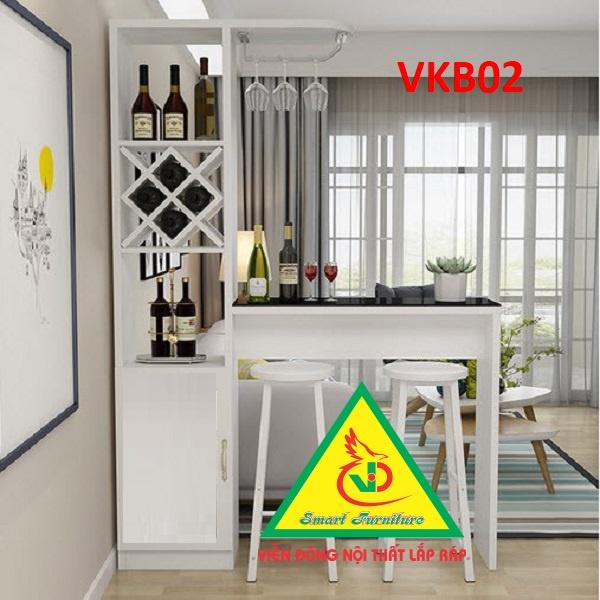 Quầy bar mini kết hợp tủ rượu VKB02 - Nội thất lắp ráp Viendong Adv