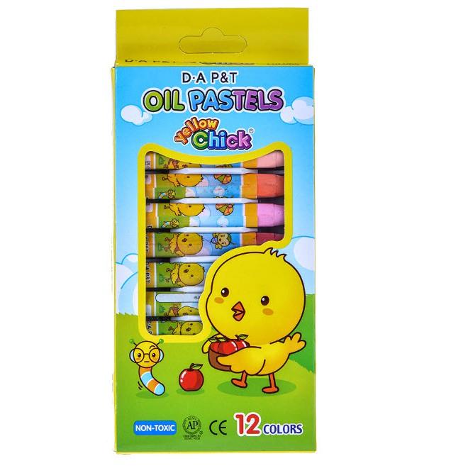 Bút sáp dầu gà 12 màu Yellow chick D-A P&amp;T