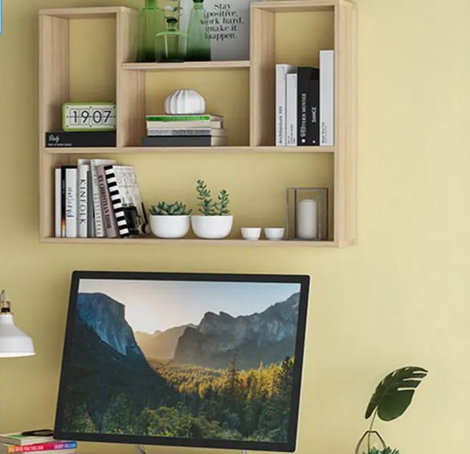 Combo 2 Kệ Gỗ Trang Trí Treo Tường Chữ L và Chữ U Juno Sofa CTKT812 90cm x 62cm x 15cm