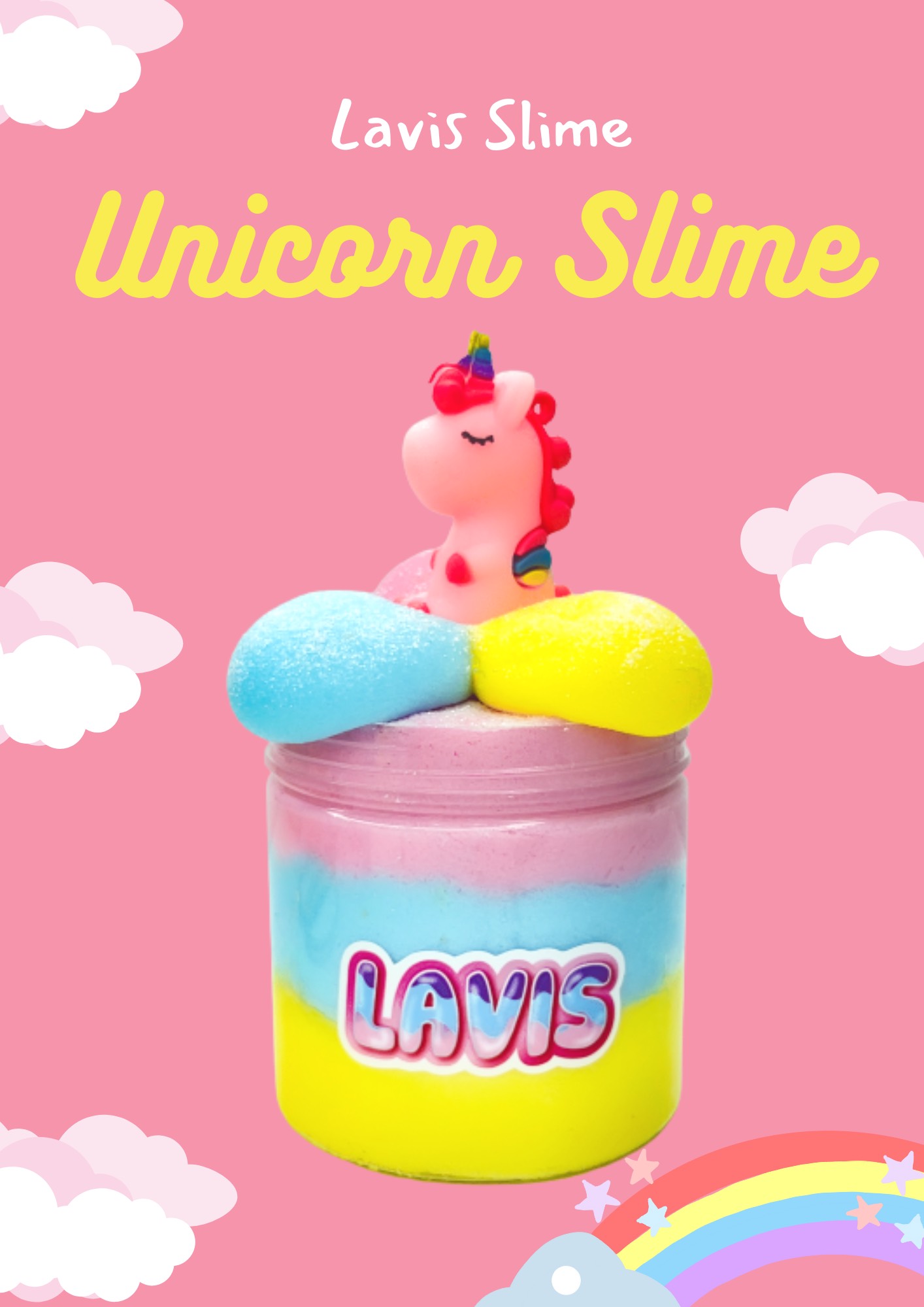 UNICORN SLIME MÂY - CLOUD SLIME KÌ LÂN. Đã Được Chứng Nhận Hợp Quy An Toàn Cho Trẻ Em