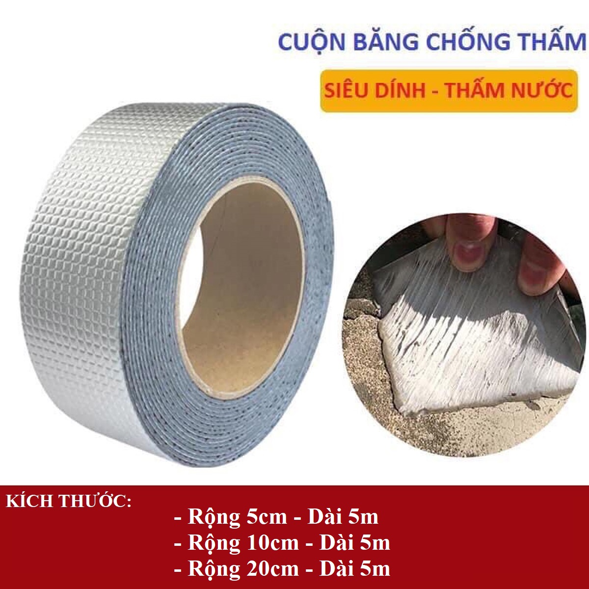 Băng Dính Chống Thấm Đa Năng, Chống Dột Dán Được Trên Mọi Bề Mặt Chọn Size Dododios – Băng Keo Siêu Dính Chống Thấm Cao Cấp Nhật Bản